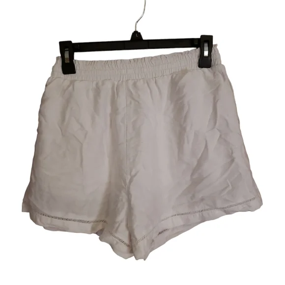 Princess Polly Women's Size 8 White Linen Shorts - Picture 2 of 6
